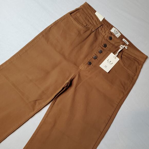 L.T.J. Letter to Juliet Women's Size 31 NWT Genoa High Rise Wide Leg Jeans Brown - Picture 1 of 10